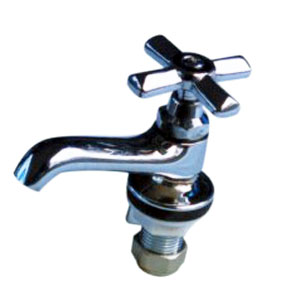 Chrome Plated Brass Water Tap with Cross Handle