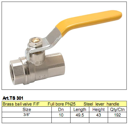 Brass Ball Valve with Steel Lever Handle