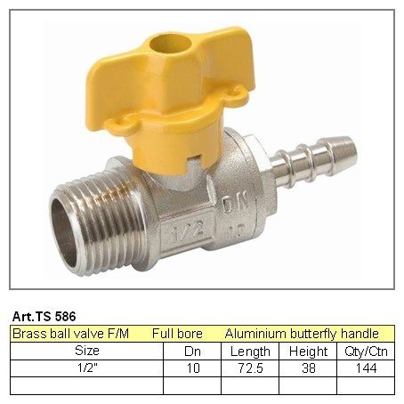 Brass Ball Valve with Aluminium Butterfly Handle