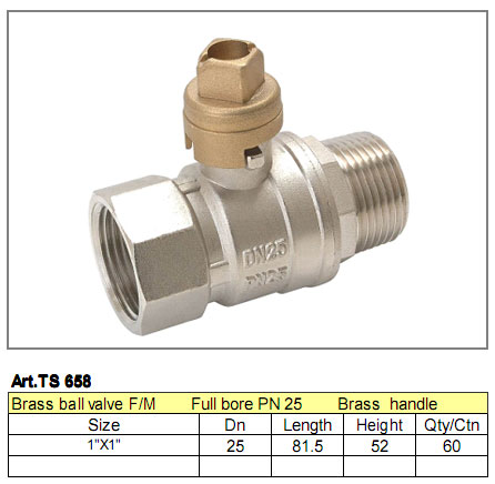 1-Inch Full Bore Brass Ball Valve