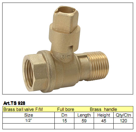 Brass Ball Valve, 1/2 inch, Full Bore