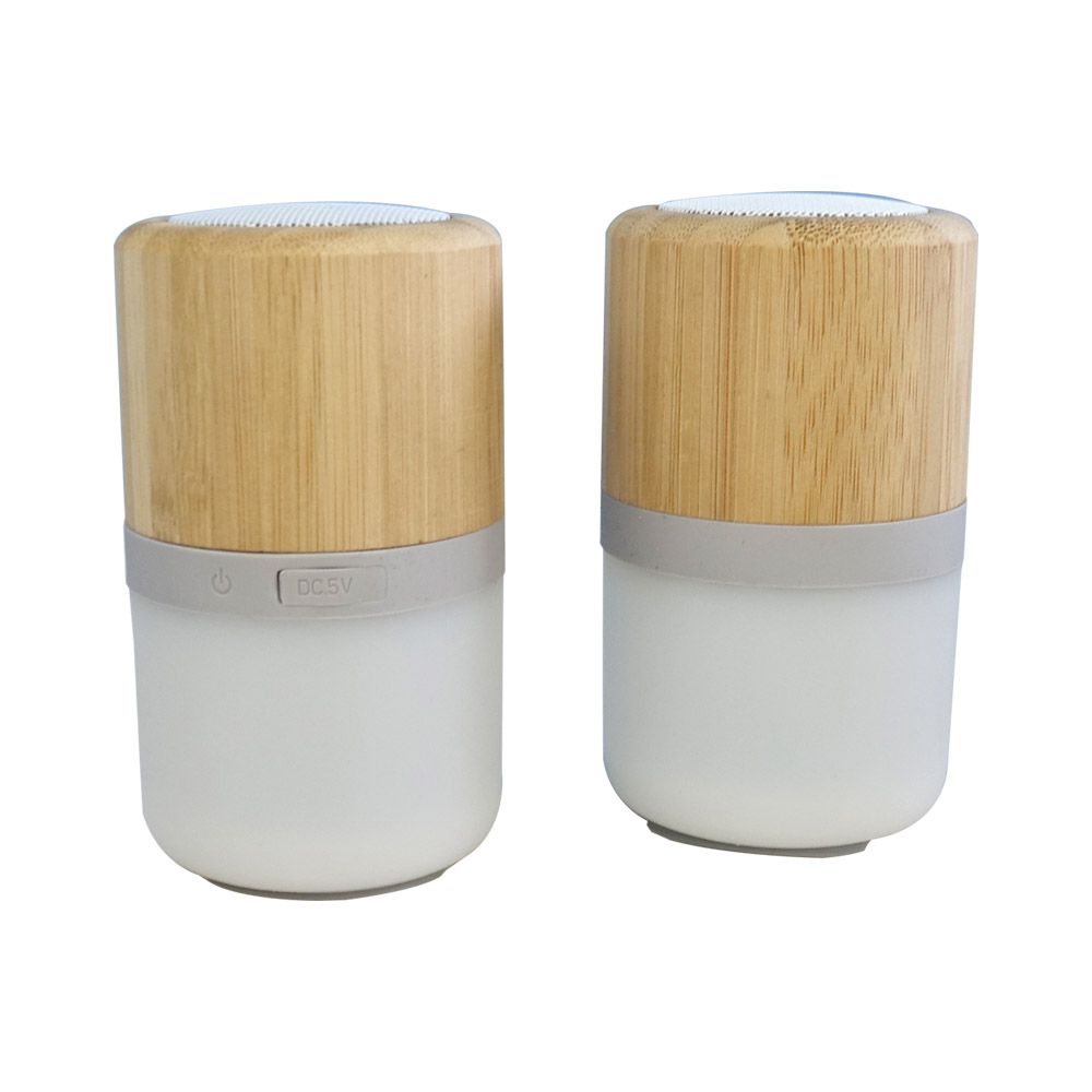 Bamboo bluetooth speaker lamp - Image 2