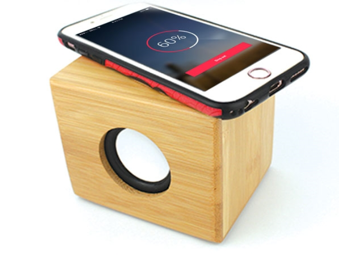 Bamboo Wireless Charging Speaker