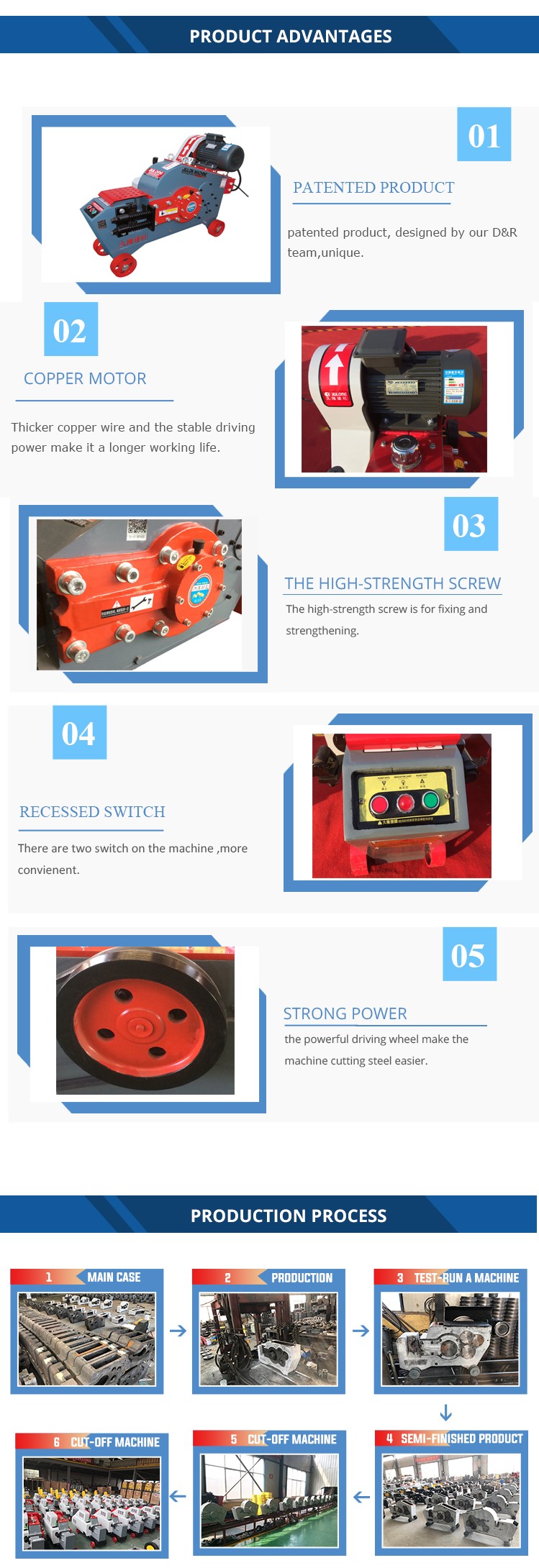 Internal components and advantages of the bar cutting machine