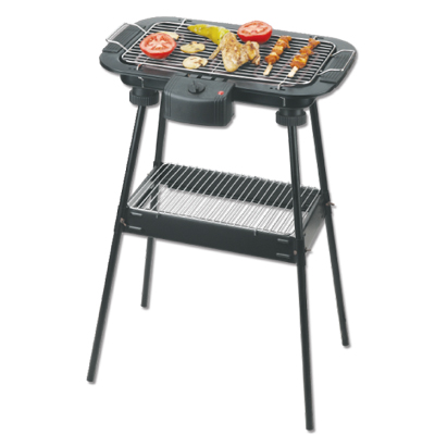 Electric Barbecue Grill with Adjustable Stand