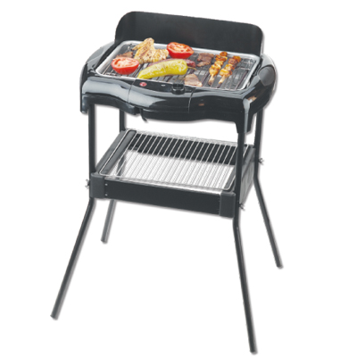 Electric Barbecue Grill with Adjustable Stand