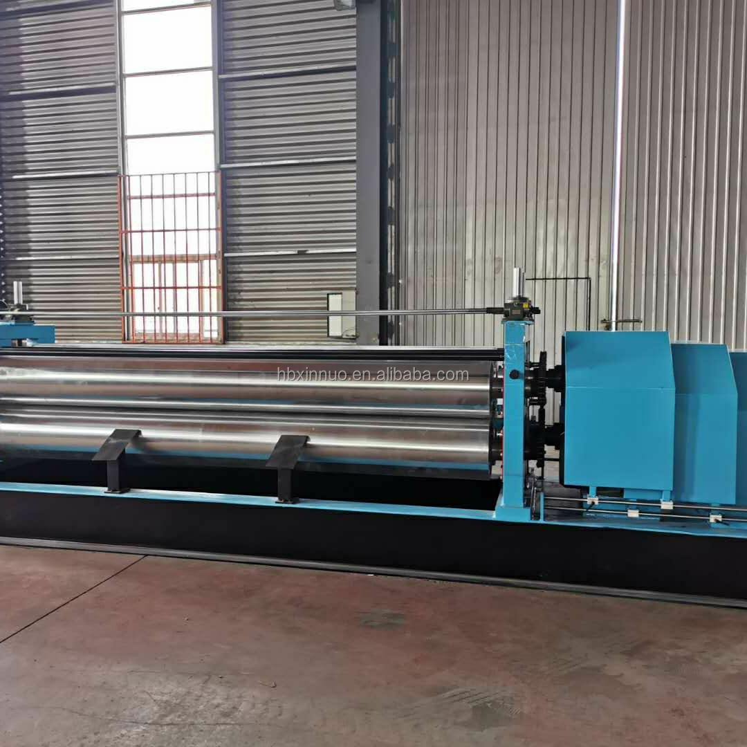 Close-up of barrel type configuration for precise metal corrugation