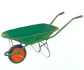 Green Wheelbarrow for Garden and Construction