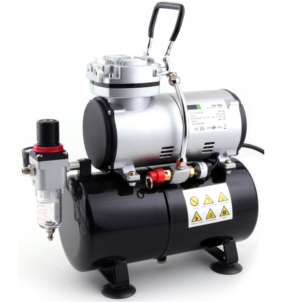Basic Airbrush Compressor Professional Mini Airbrush Compressor AS-186 with Automatic Stop for Airbrush Painting Makeup Nail and Tattoo Studios Hobby - Image 2