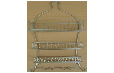 Three-Tiered Metal Bathroom Organizer Rack