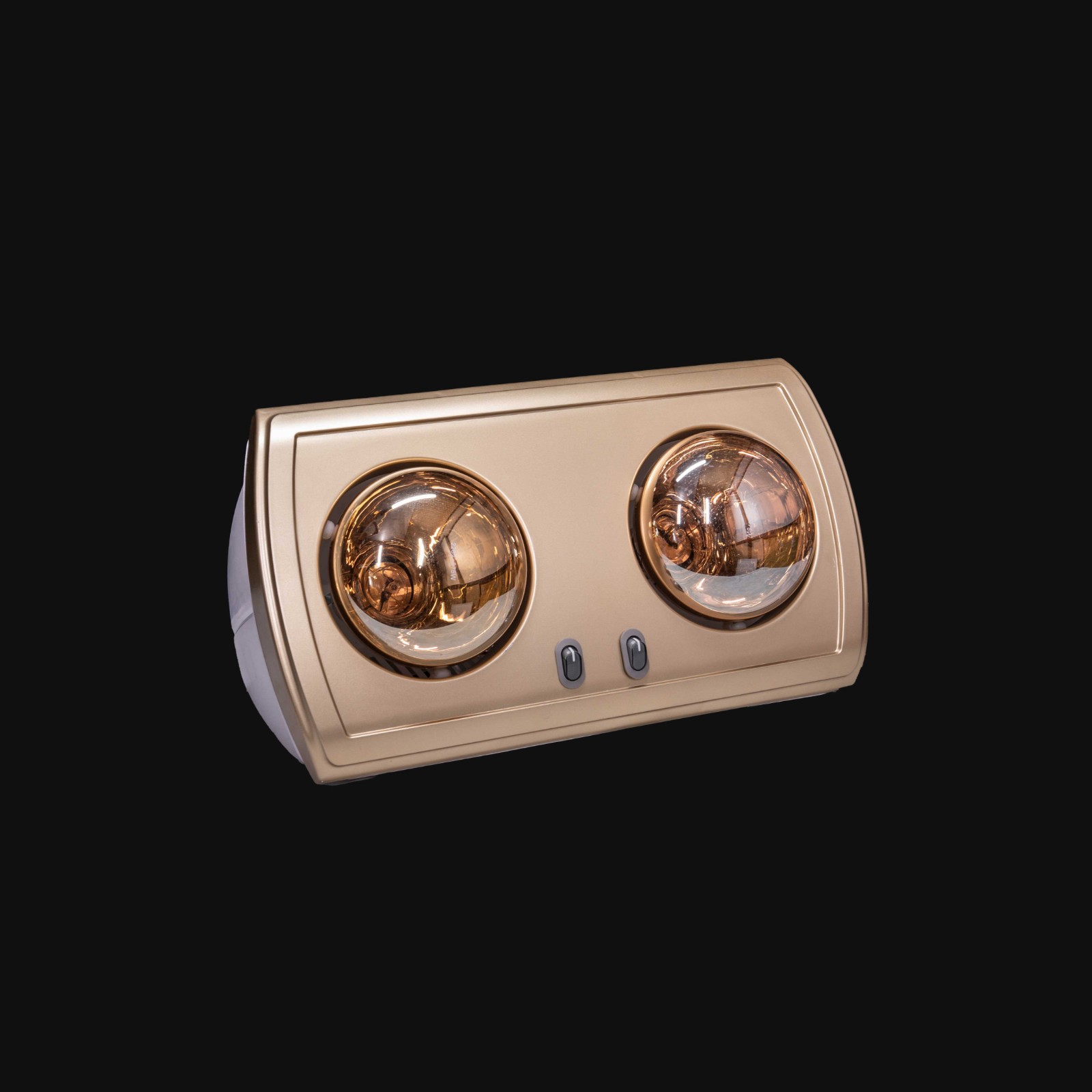 Wall Mounted Bathroom Heater with Dual Infrared Lamps