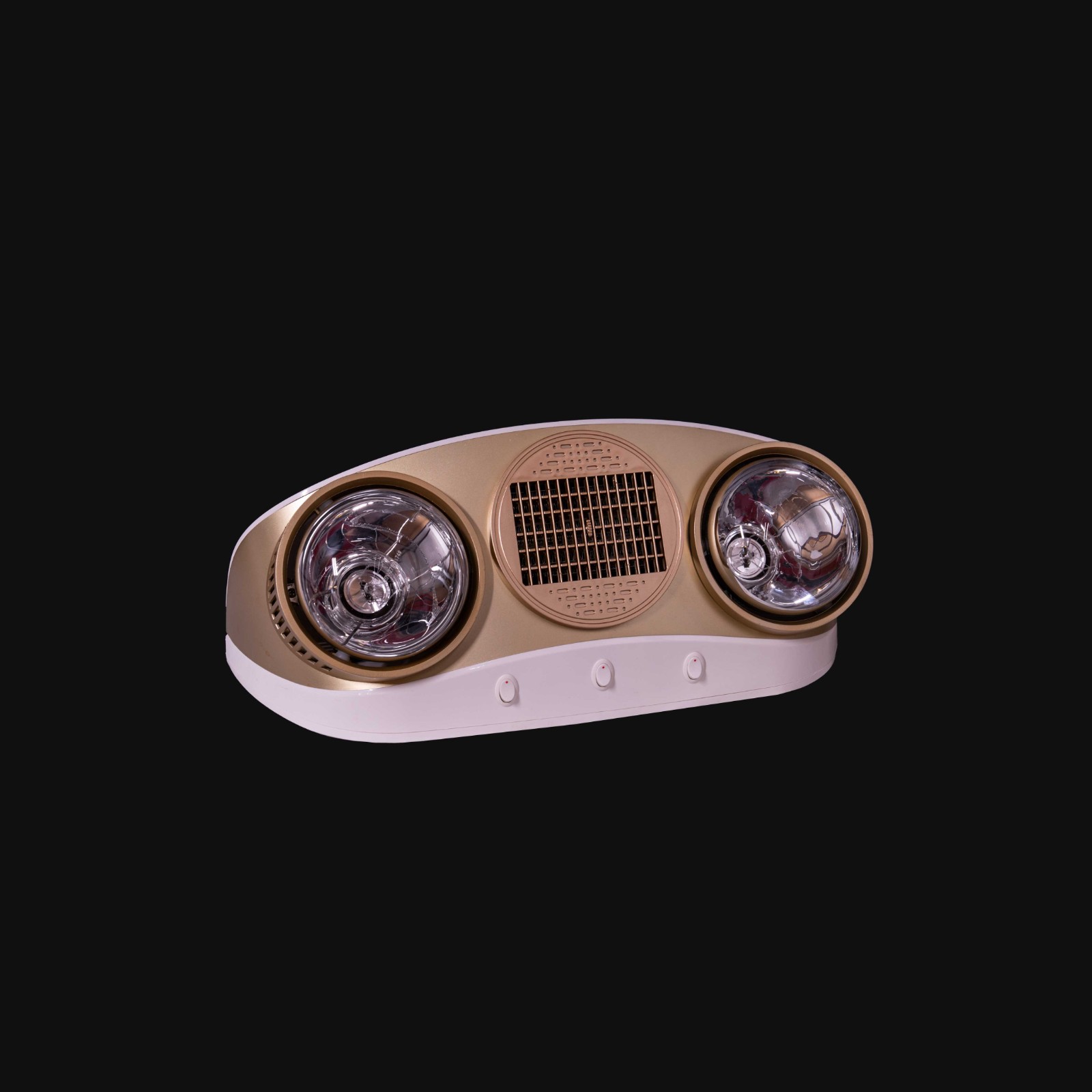 Wall Mounted Bathroom Heater with Dual Infrared Lamps