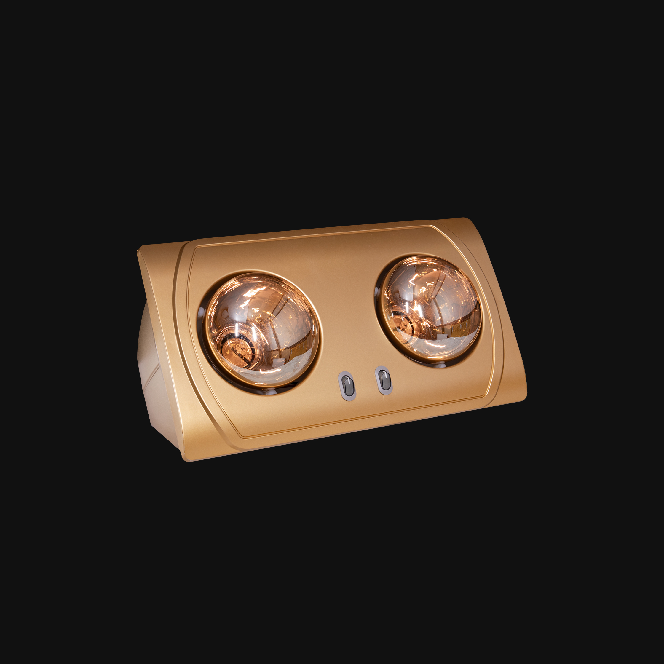 Wall Mounted Bathroom Heater with Dual Infrared Lamps
