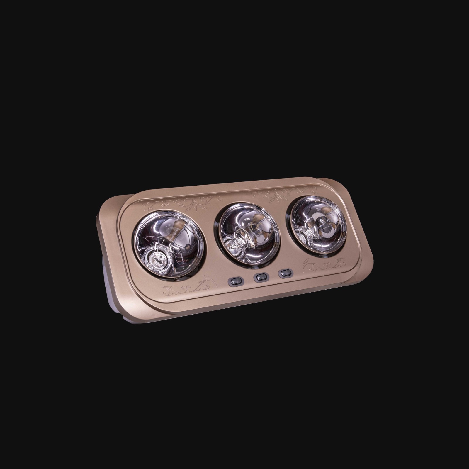 Wall Mounted Bathroom Heater with Triple Lamps