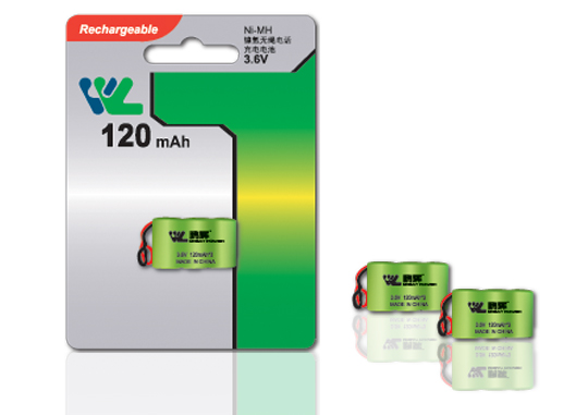 Ni-MH Rechargeable Battery 3.6V 120mAh