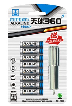 Alkaline Battery and LED Flashlight Combo