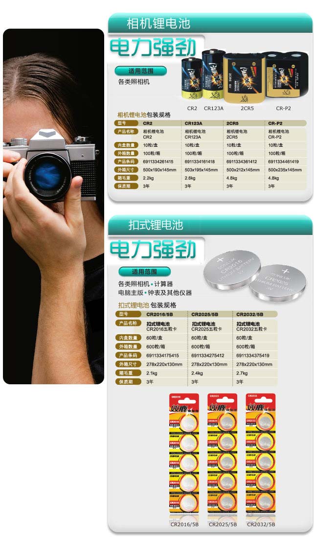 Camera and Button Cell Batteries