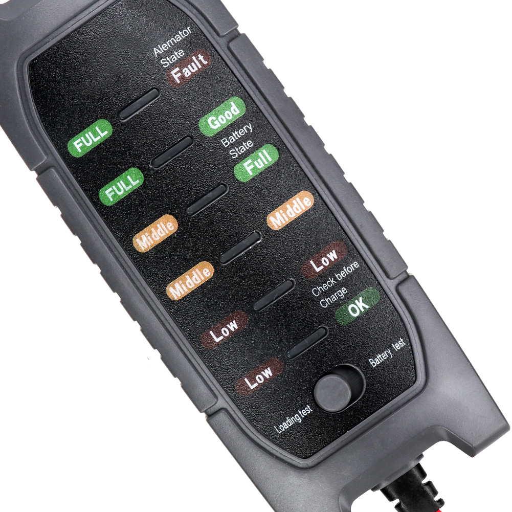 Automotive Battery and Alternator Tester with LED Indicators