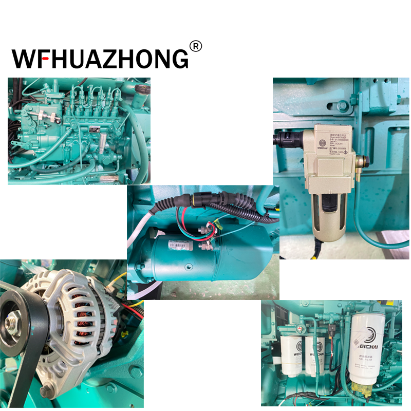 Marine Generator Engine and Alternator Detail