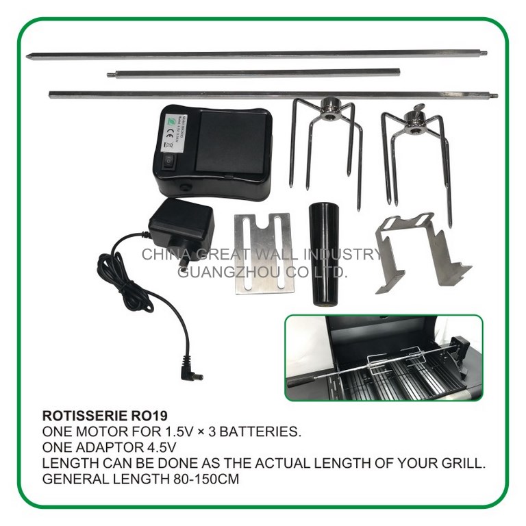 Adjustable Rotisserie Kit for BBQ Grills