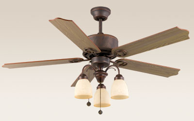 Indoor Ceiling Fan with Integrated Light