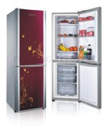 Two-Door Refrigerator with Floral Design