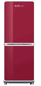 Red Retro Two-Door Refrigerator
