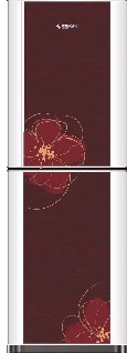 Two-Door Bottom-Freezer Refrigerator with Floral Design