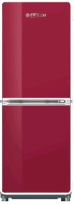 Burgundy Two-Door Retro Refrigerator