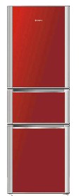 Red Multi-Drawer Refrigerator