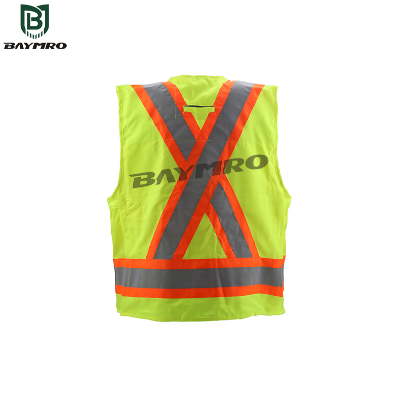BDP1021 - CSA Z96-09, Class 2, Level 2 CSA Hi Viz Surveys Safety Vest - Engineer Style - Image 2
