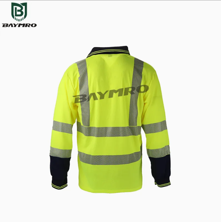 BDP1261S3 - Reflective Long Sleeve POLO Shirt - BDP1261S3 - Image 2