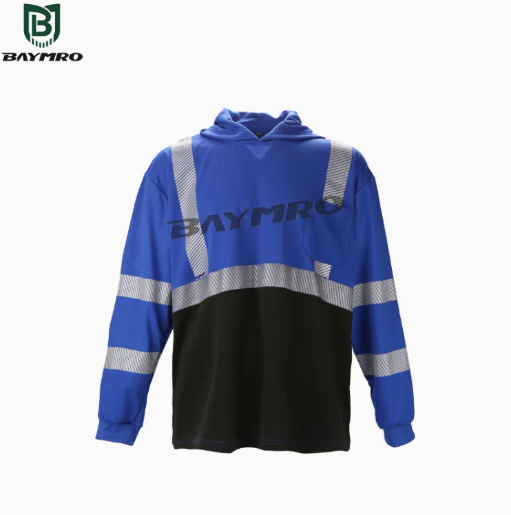 BDP1264S1 - Hooded Reflective T-Shirt Long Sleeve - BDP1264S1 - Image 3