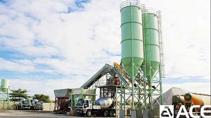 Belt Conveyor Concrete Mixing Plant