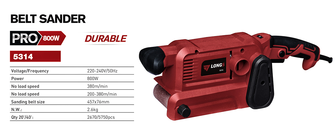Electric Belt Sander for Wood Metal Plastic