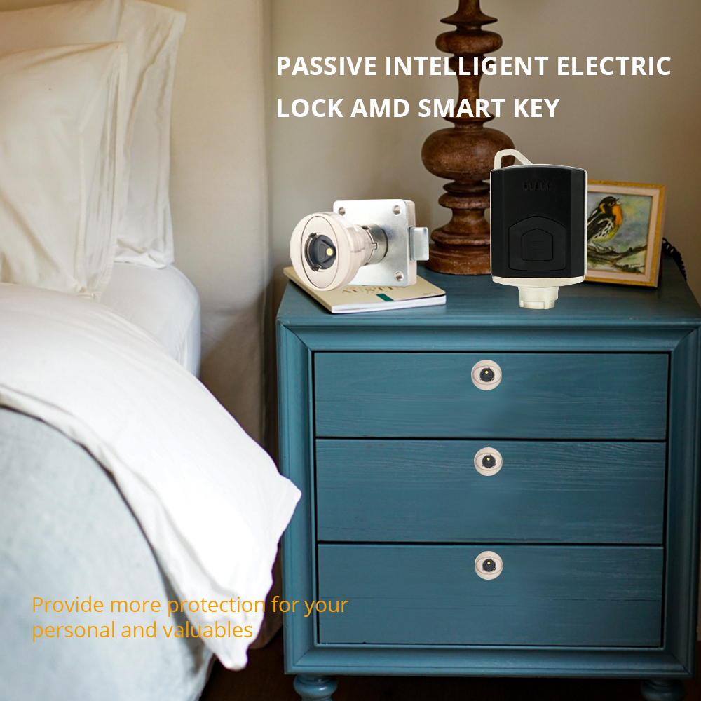 Passive intelligent electric lock installed on a drawer