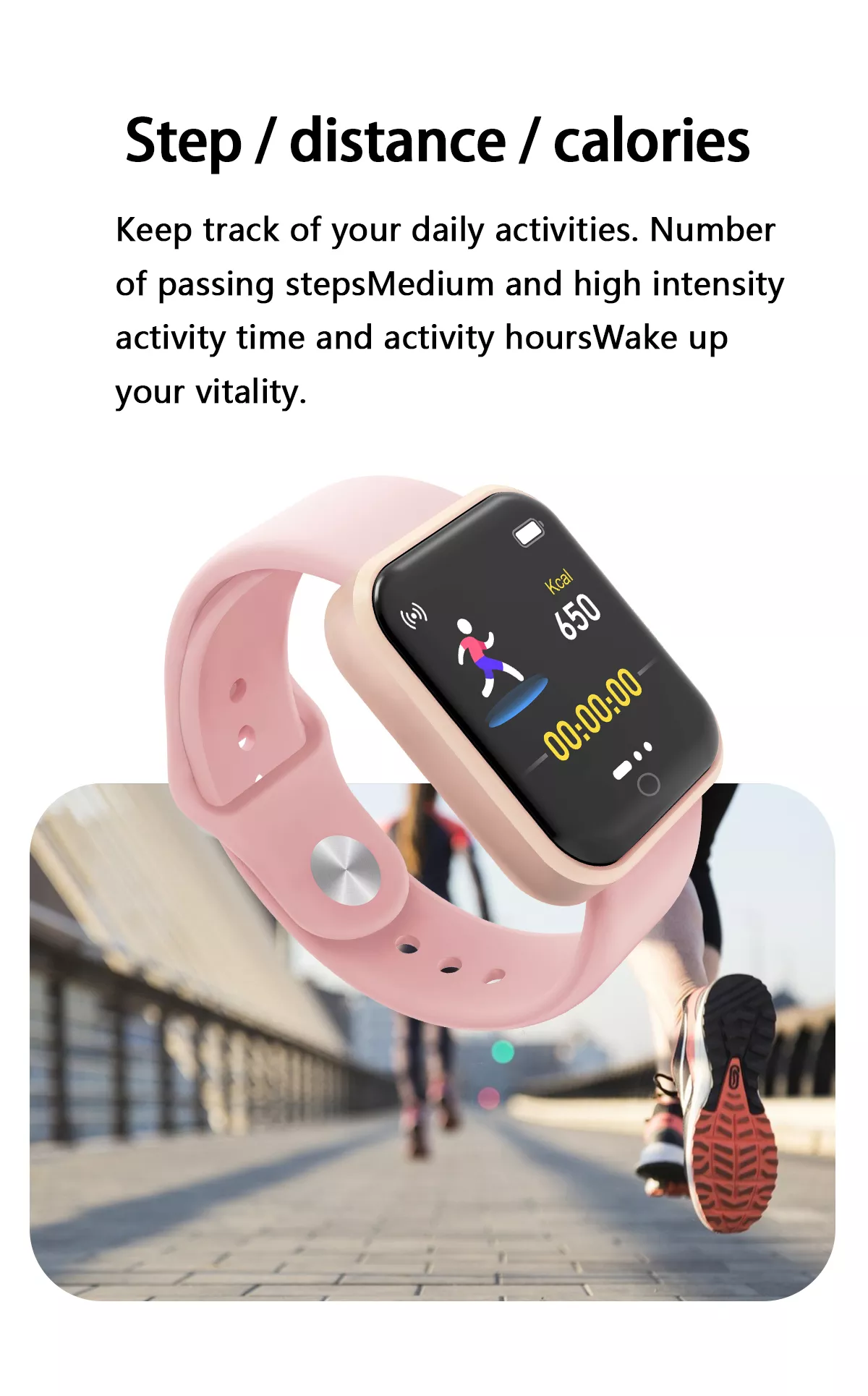 Step and calorie tracking display