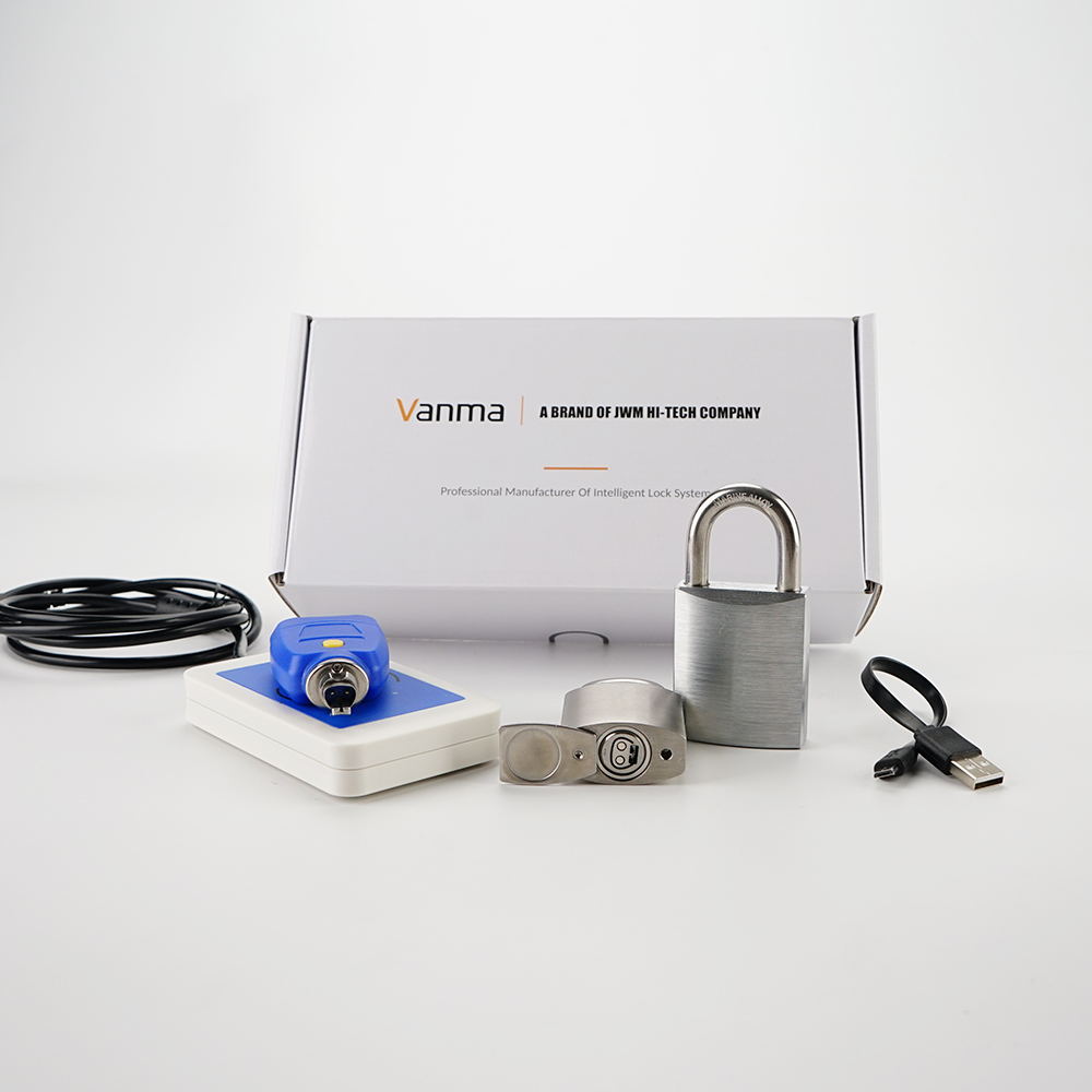 Smart padlock with electronic key and charging accessories