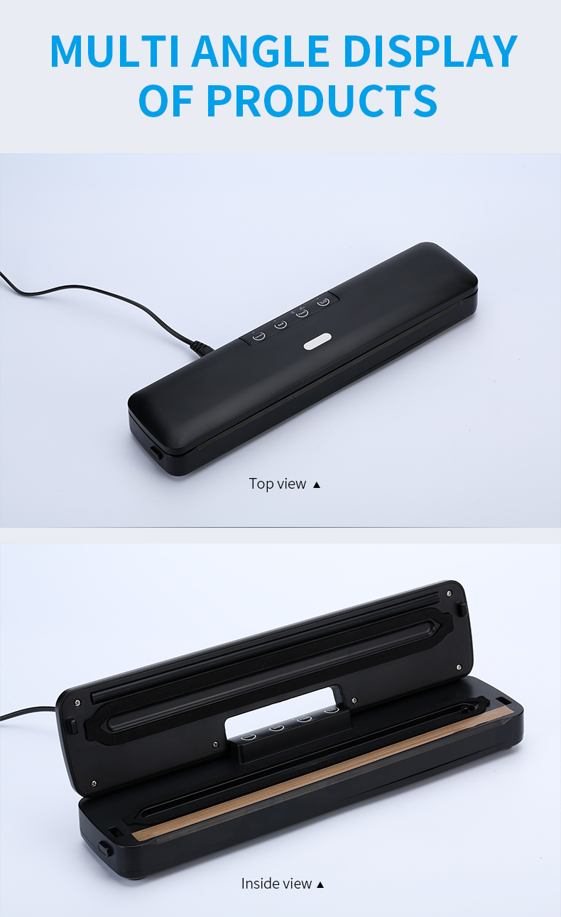 Multi-angle display of the portable vacuum sealer unit
