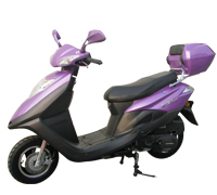 Purple Step-Through Urban Motor Scooter