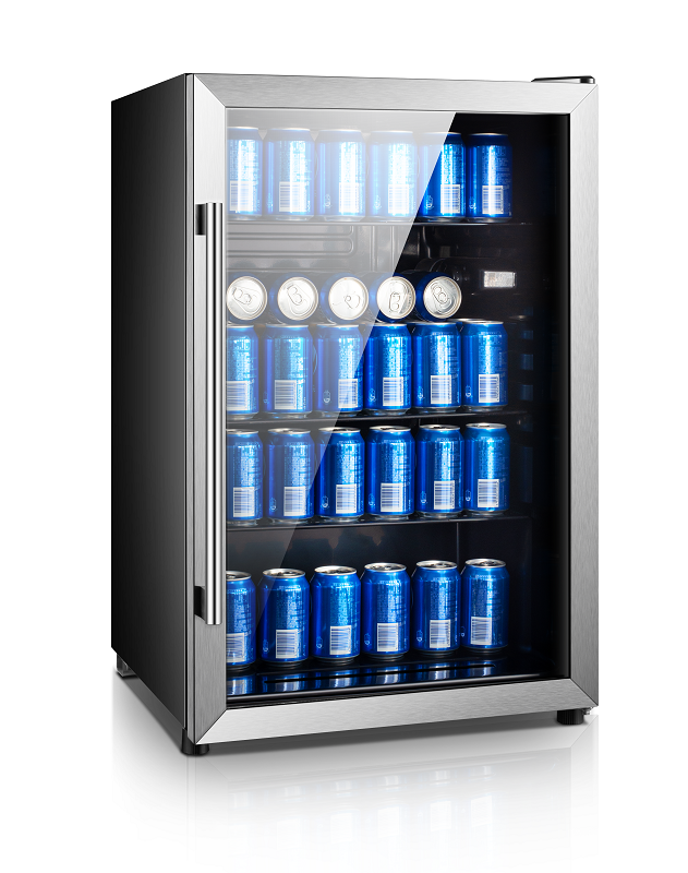 Compact Beverage Refrigerator with Adjustable Shelves