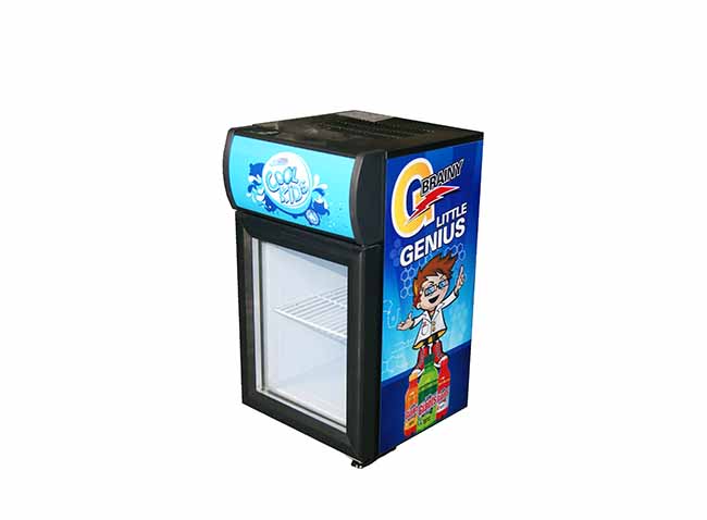 Compact Beverage Display Freezer with Adjustable Shelves