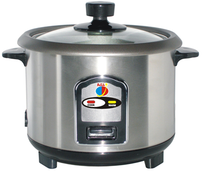 Electric Rice Cooker with Glass Lid