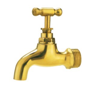 Brass Bibcock with Cross Handle