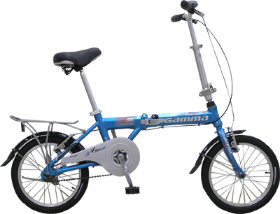 Folding Bicycle with Adjustable Seat and Rear Rack