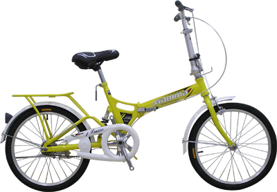 Folding Bicycle with Fenders and Rear Rack
