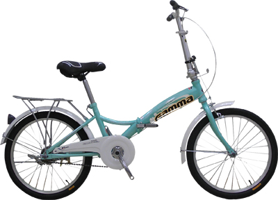 Folding Bicycle with Adjustable Seat and Cargo Rack