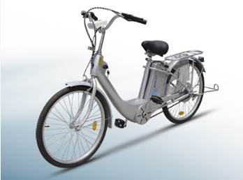Step-Through Electric Bicycle with Integrated Lights
