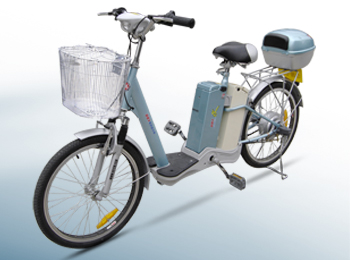Step-Through Frame Electric Bicycle with Storage