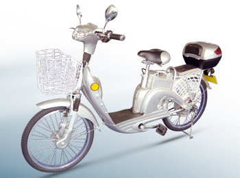 Electric Step-Through Bicycle with Storage